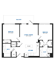 2 bed 2 bath J at Coda at Bryant Street, Washington DC