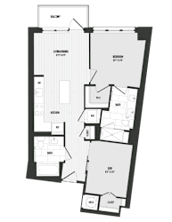 2 bed 2 bathroom J at Coda at Bryant Street, Washington