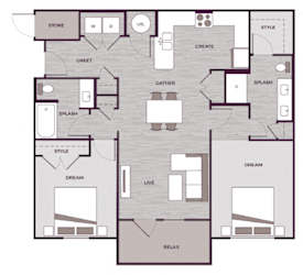 B1G Floor Plan at The Aster Cary, Cary