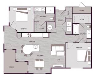 B4M Floor Plan at The Aster Cary, Cary, 27519