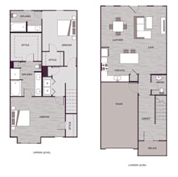 T1 Floor Plan at The Aster Cary, North Carolina