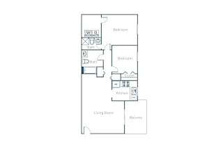 B2 Floor Plan at The Pointe at Midtown, Raleigh, NC 27609