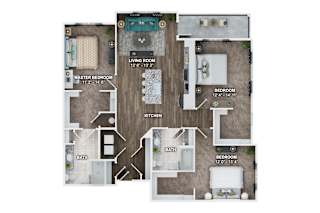 C1B Floor Plan at Fairmont at South Lake, Bowie, 20716