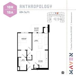 Anthropology Floorplan at Maven Apartments, Burnsville