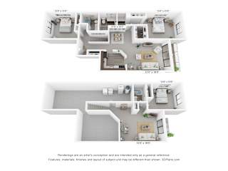 Floor Plan Three Bedroom Townhome