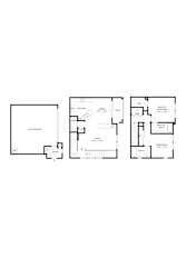 A floor plan of a house with a garage and a master suite.
