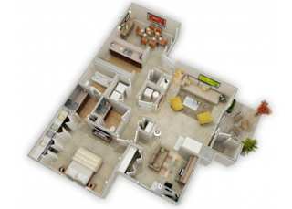 One Bedroom, Plus Den floor plan.