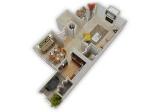 Three Bedroom Townhome floor plan.