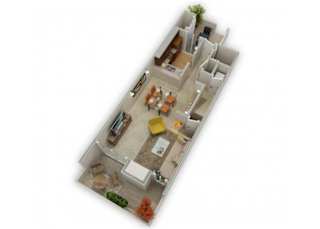 Two Bedroom Townhome floor plan.