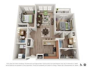 3D Image of Broadway floorplan