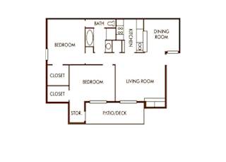 Two Bedroom One Bathroom