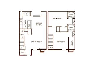 Two Bedroom Two and Half Bathroom