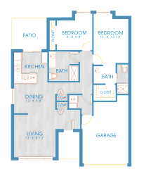 The Residences at Stone Creek in Milton, Washington Two Bedroom Floor Plan