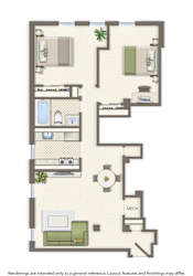 whitelaw 2 bedroom 711 sq ft floor plan