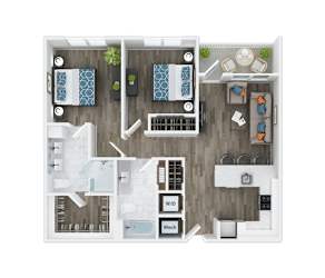 Yucca Floor Plan at The Palms 1101, Columbia, South Carolina