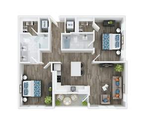 Royal Floor Plan at The Palms 1101, Columbia, SC