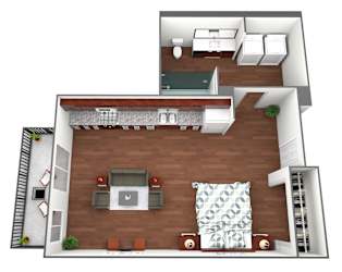 Saints-ADA floorplan at Liffey on Snelling apartments in St. Paul MN Floor plans are artist's rendering. All dimensions are approximate.