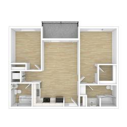 2 Bedroom Floor Plan