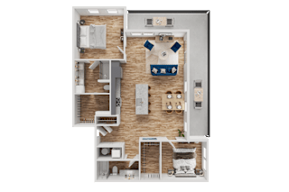 A detailed floor plan of a house layout.