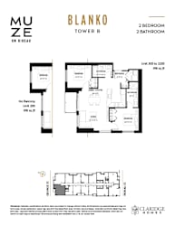 floor plan of the third level of the apartment building
