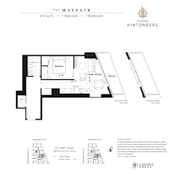 A floor plan for a property called The Mayfair in Hintonburg.