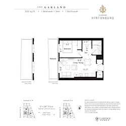 Floor plan for a property called The Garland in Clardge Hintonburg.