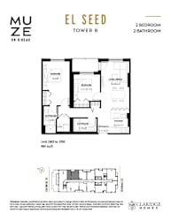 the floor plans of the two bedroom tower b condo residences