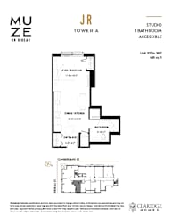 the floor plan of tower a of the building