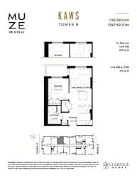 the floor plan of kaws tower b