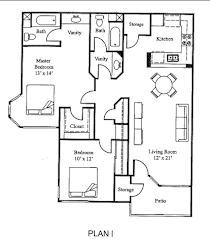 Plan I 2Bed 2Bath Floor Plan at Loma Linda Springs, California, 92354