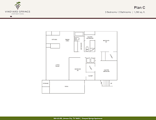 A floor plan for a Vineyard Springs apartment.