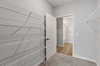 Walk-In Closet With Built-In Shelving