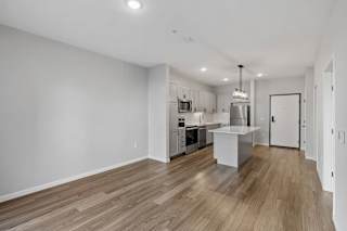 Spacious Living Area With Wood-Style Flooring