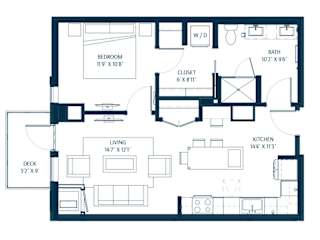 Forte on the Park Minneapolis A1 Floor Plan