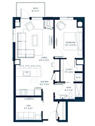Forte on the Park Minneapolis B2 Floor Plan