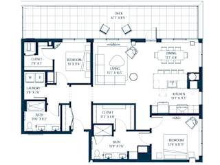 Forte on the Park Minneapolis CP8 Penthouse Floor Plan