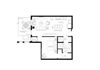 bedroom floor plan an in 2d