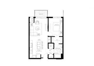 floor plan of 55 north luxury apartments to rent in the north end of boston