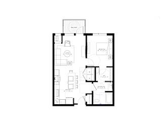 floor plan of 55 north luxury apartments to rent in the north end of boston