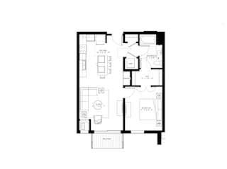 a black and white floor plan of a house