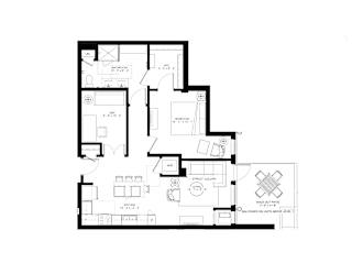 a black and white floor plan of a house