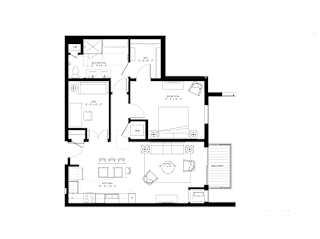 a black and white floor plan of a house