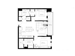 floor plan of 55 north luxury apartments to rent in the north end of boston