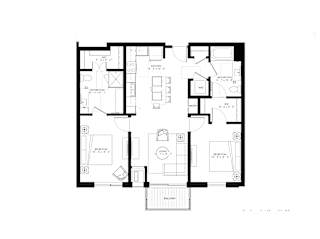 a black and white floor plan of a house