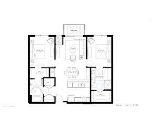 floor plan of 55 north luxury apartments to rent in the north end of boston