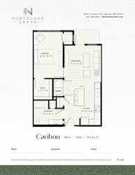 A floor plan for a property rented by Northlake Lofts.