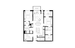 bedroom floor plan | the apartments at masse corner