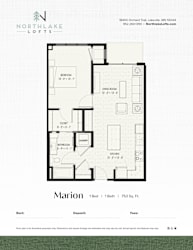 A floor plan for a property rented by Northlake Lofts.