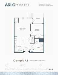 A floor plan for a property by Arlo West End.