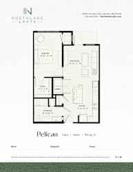 A floor plan for a property by Northlake Lofts.